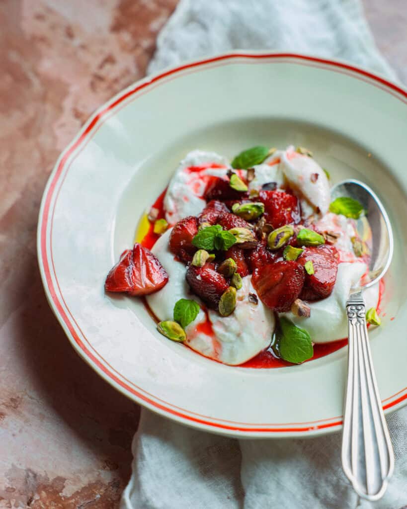Bagte jordbær med burrata_03
