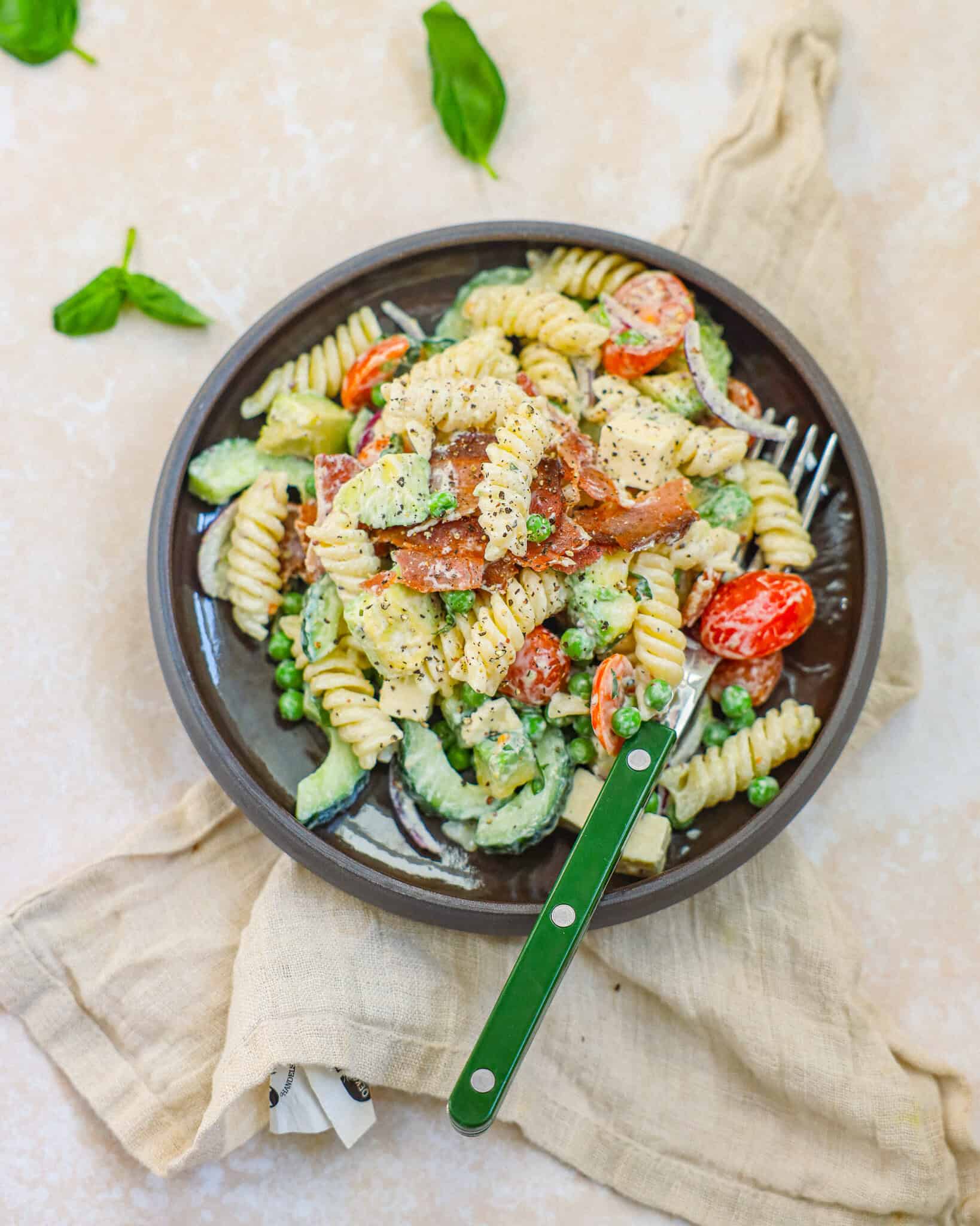 pastasalat med bacon