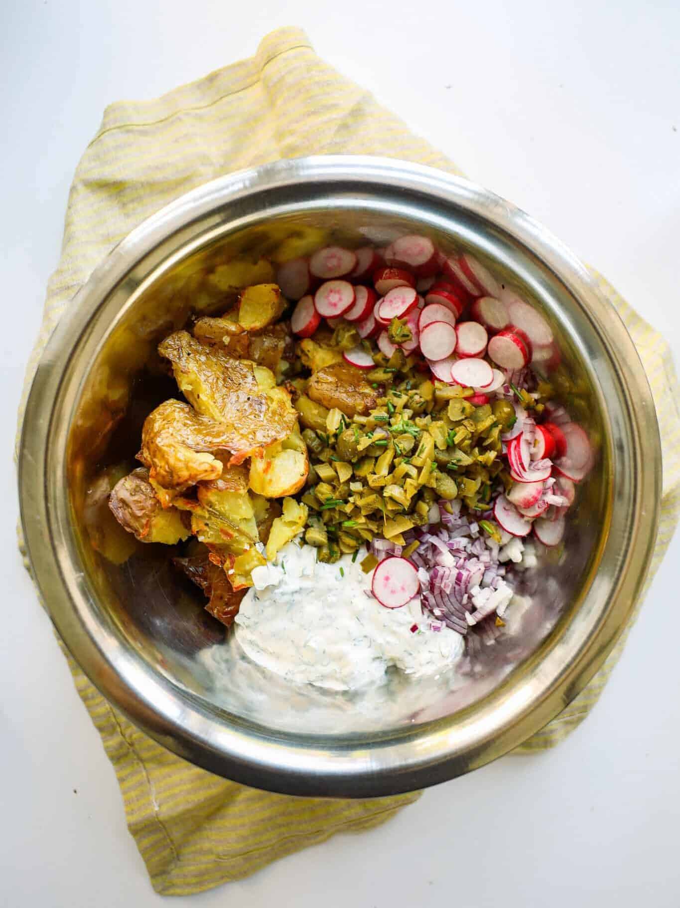 Crispy kartoffelsalat
