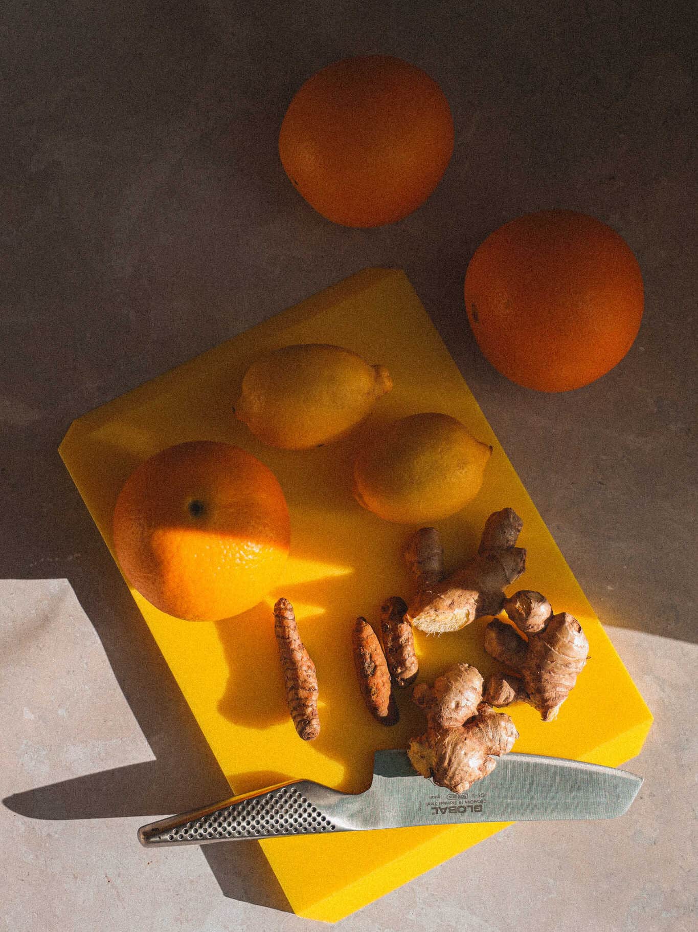 Ingefærshots med appelsin
