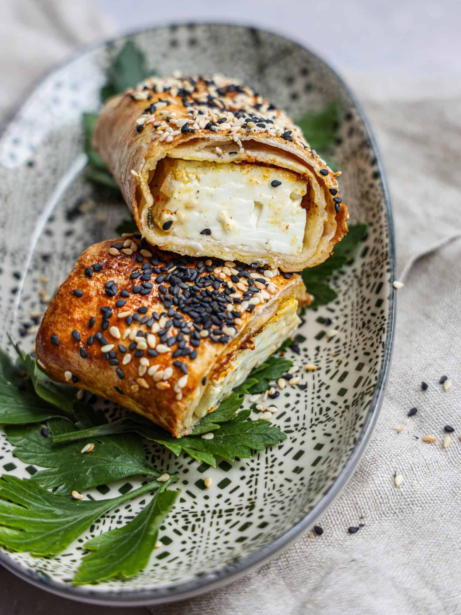 Bagt feta med honning