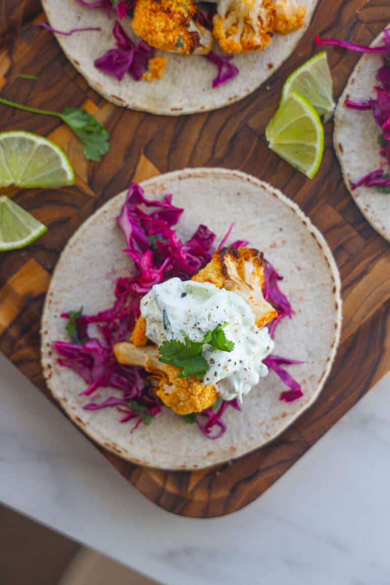 tacos med crispy blomkål
