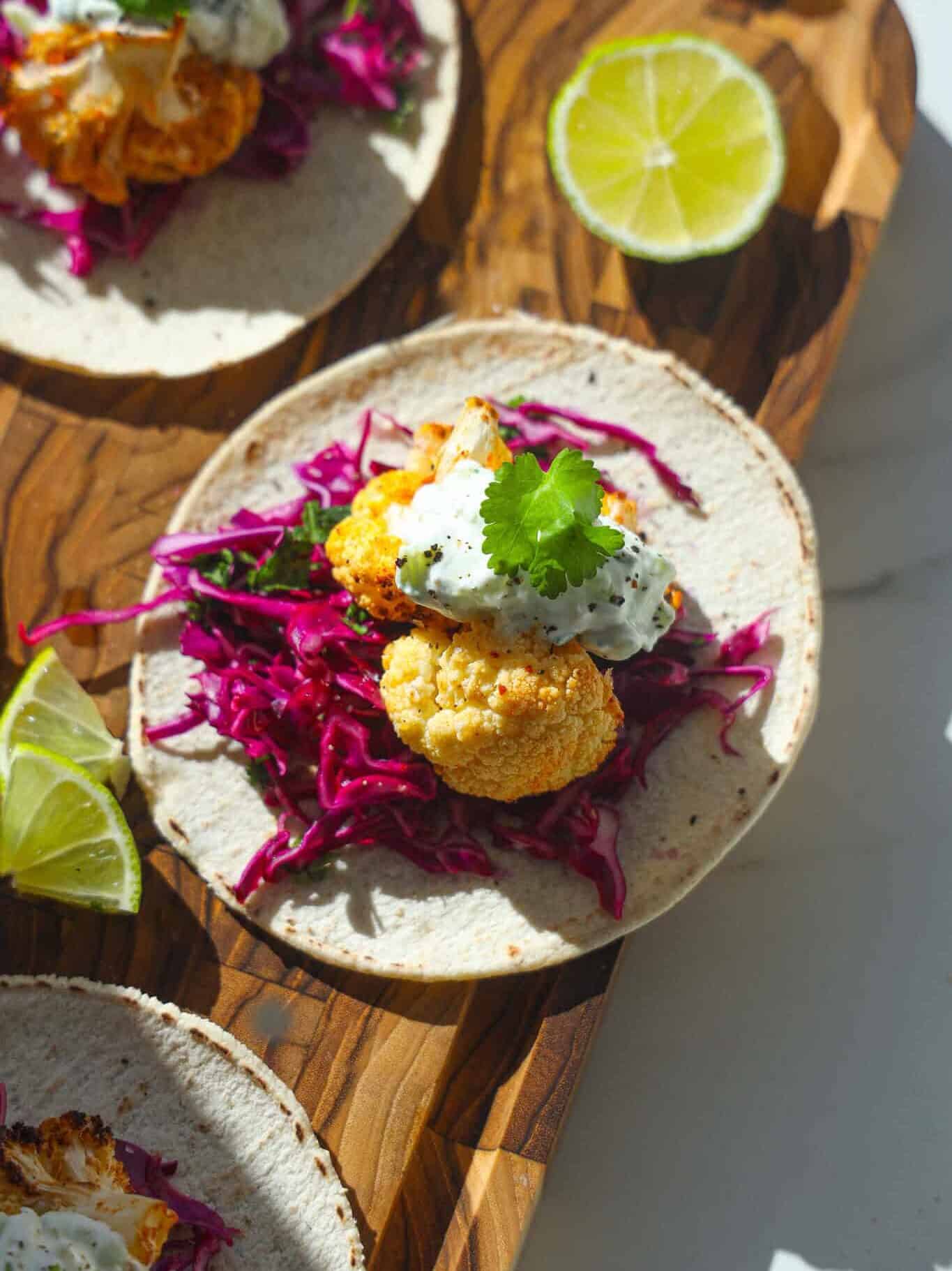 tacos med crispy blomkål