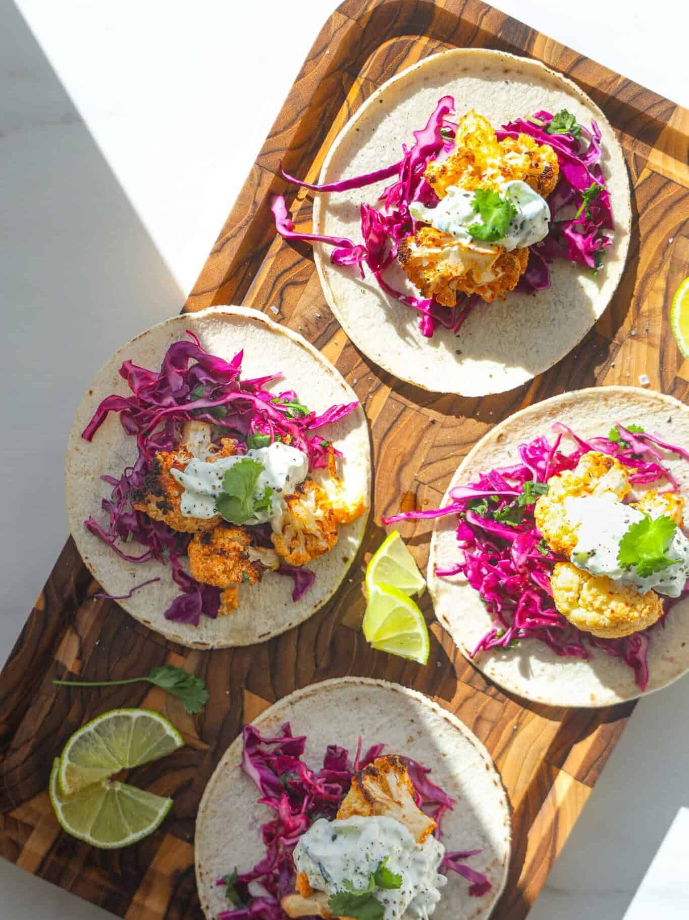 tacos med crispy blomkål