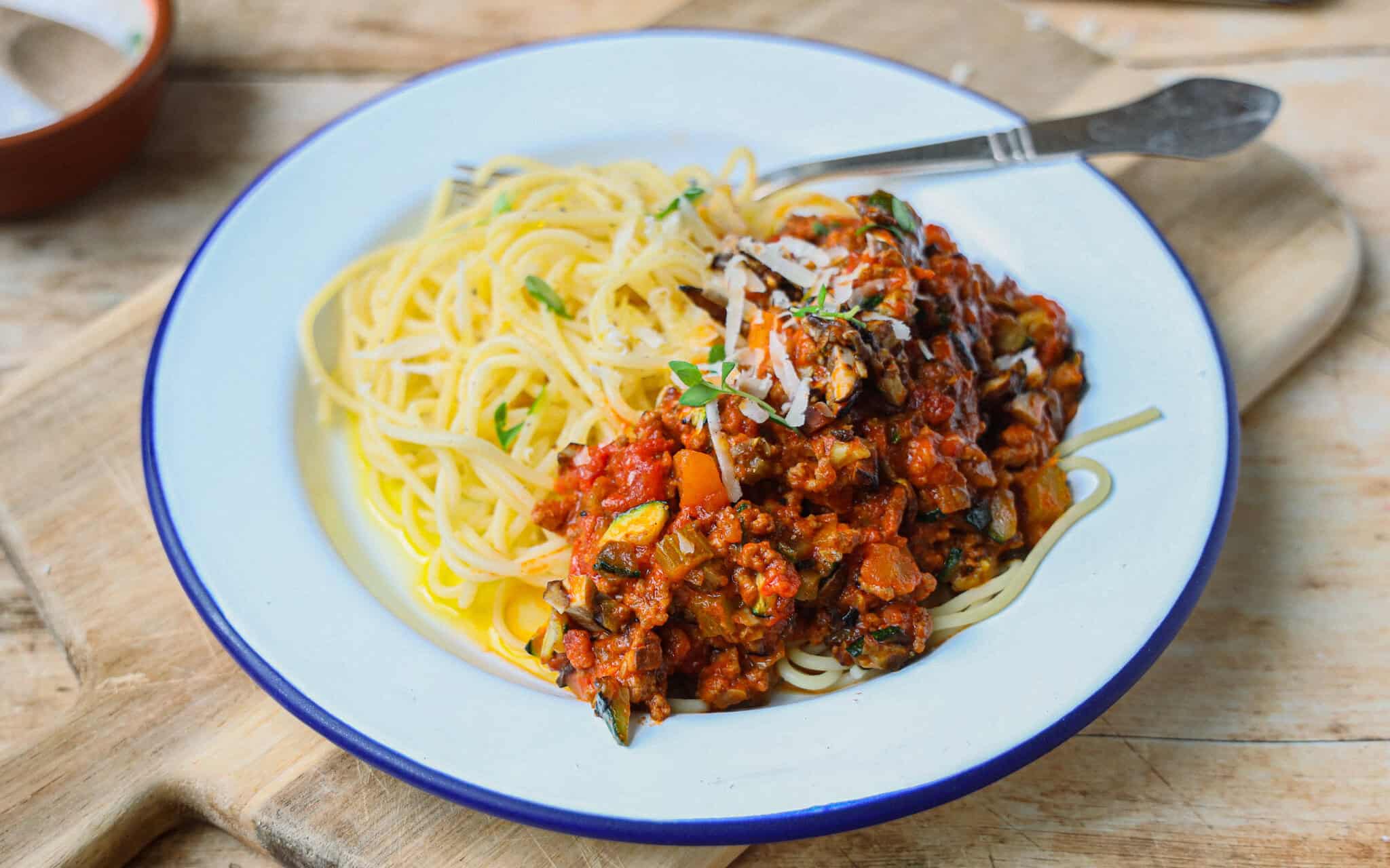 Spaghetti med kødsovs