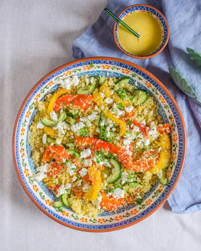 bulgursalat med bagte peberfrugter