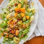 Tortellini salat med bagt græskar og rosenkål