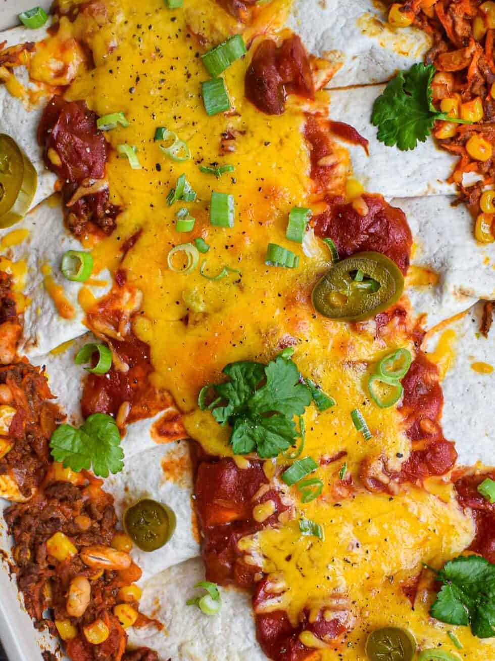Smovsede enchilads med oksekød