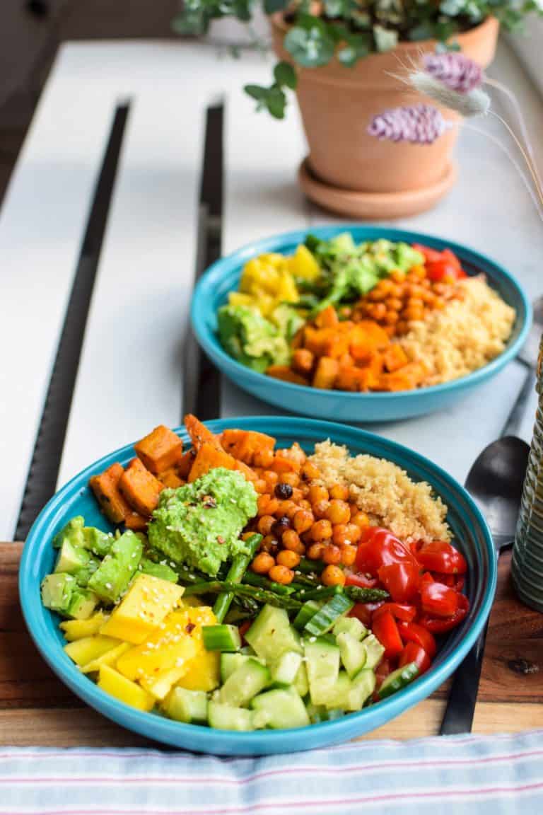 Buddha bowl med søde kartofler