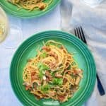 Pasta gorgonzola med svampe og soltørret tomat