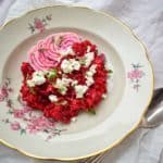 farverig risotto med rødbede