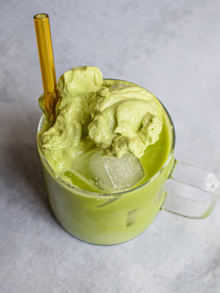 Iced matcha latte