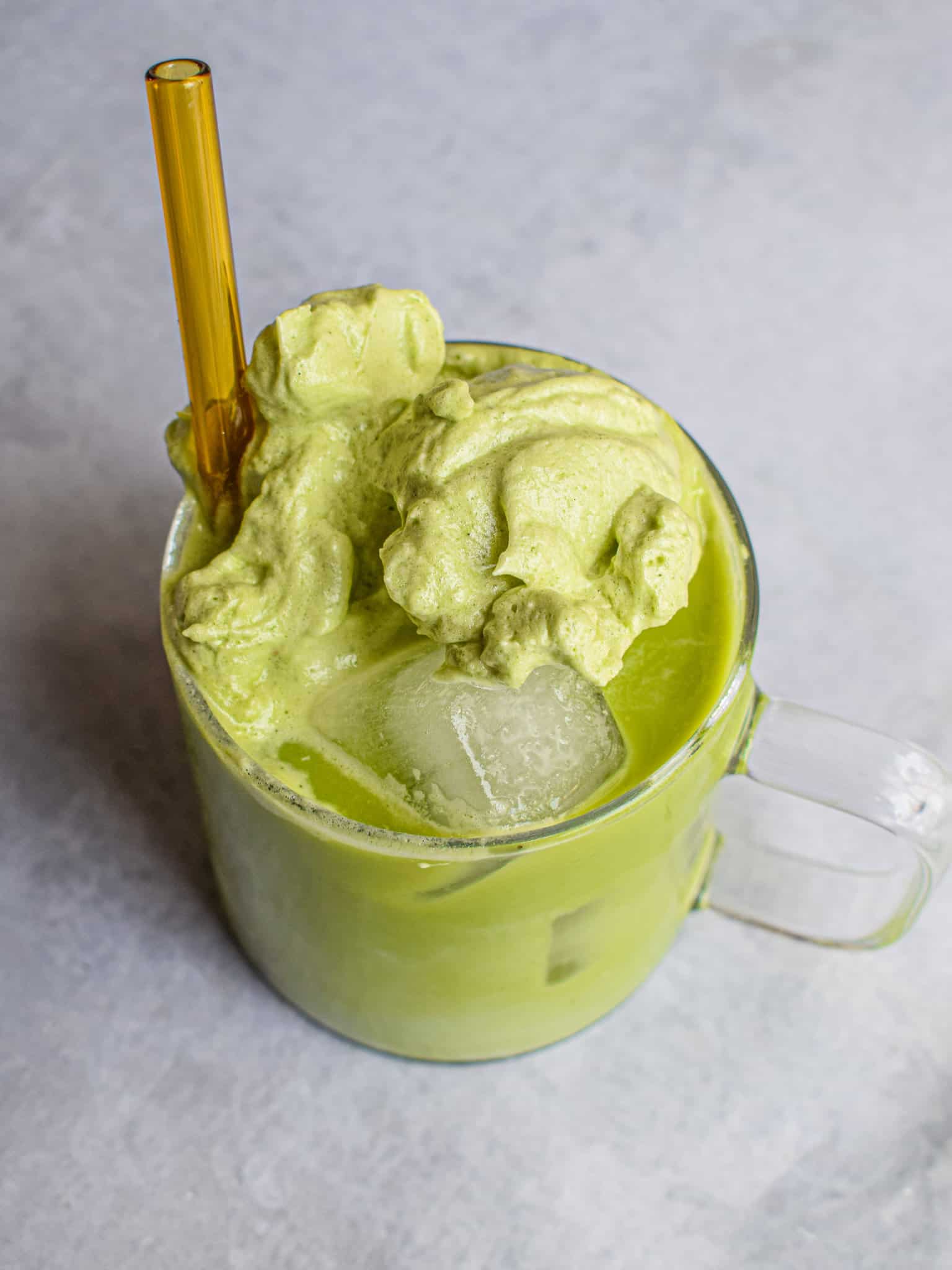 Iced matcha latte